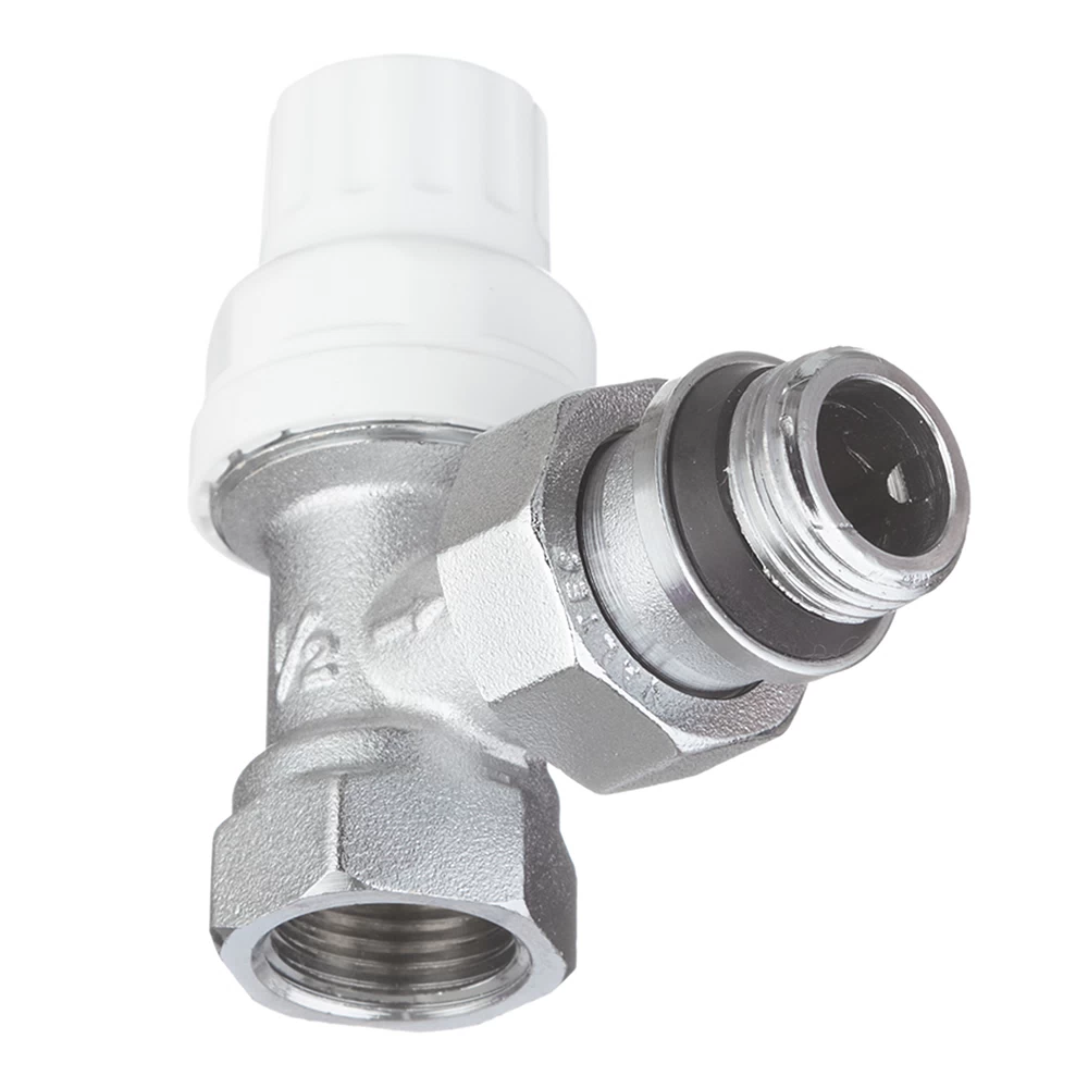 Клапан регулирующий угловой Valtec 1/2 НР(ш) х 1/2 ВР(г) для радиатора (VT.031.NR.04)