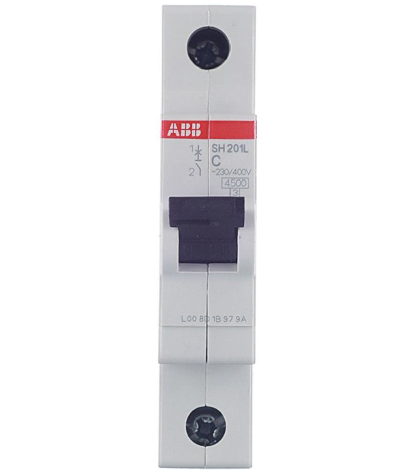 Автоматический выключатель ABB SH201L 1P 10А тип С 4,5 кА 220/380 В (1 шт.)