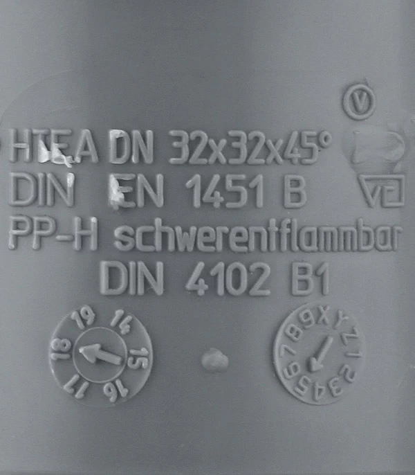 Тройник Ostendorf HTEA d32 мм 45° пластиковый для внутренней канализации (110200)