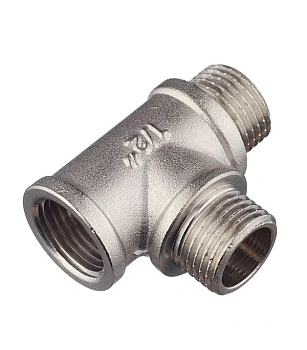 Тройник Valtec 1/2 ВР(г) х 1/2 НР(ш) х 1/2 НР(ш) латунный (VTr.133.N.0004)