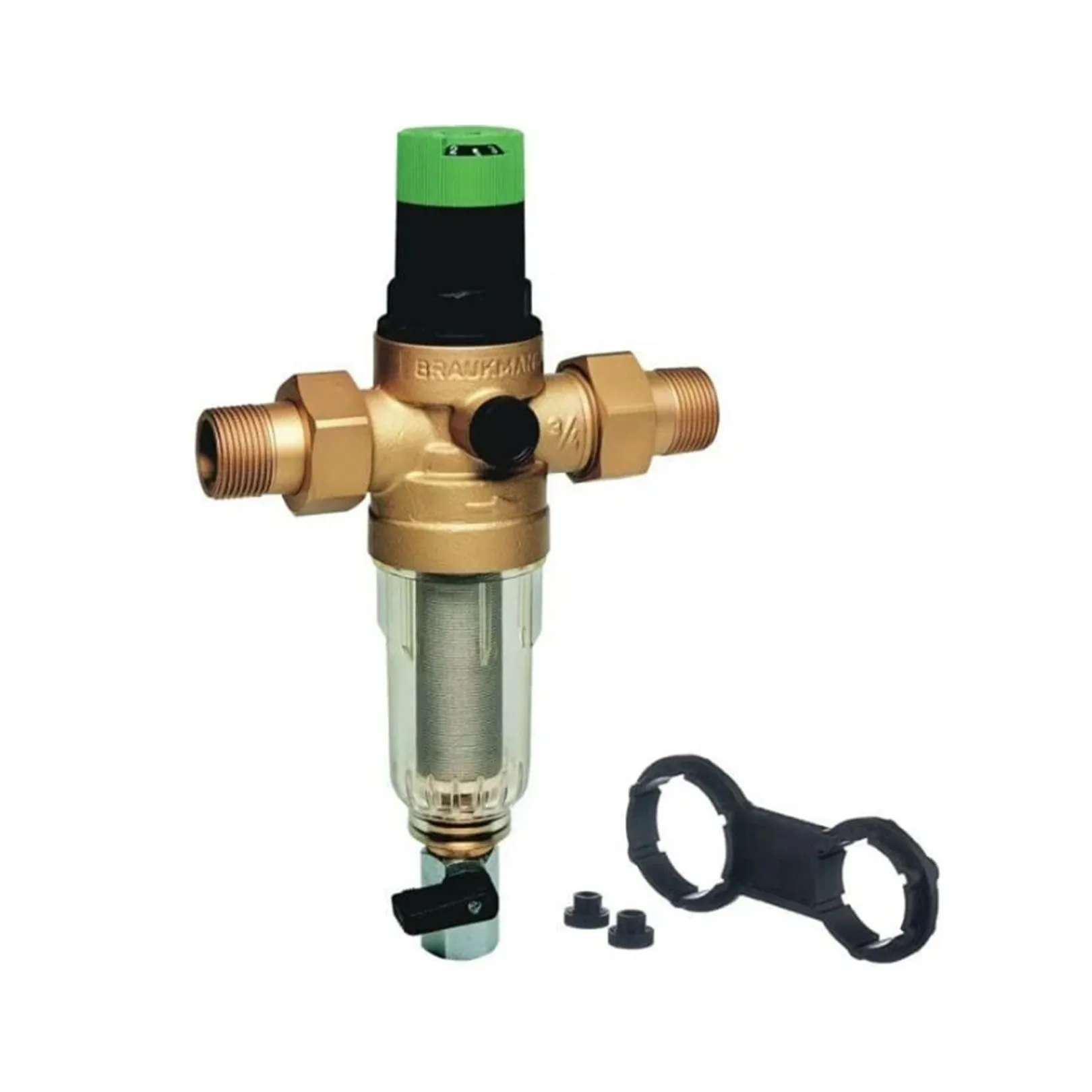 Фильтр сетчатый для холодной воды Honeywell Resideo Braukmann FK06 1/2 АА с редуктором